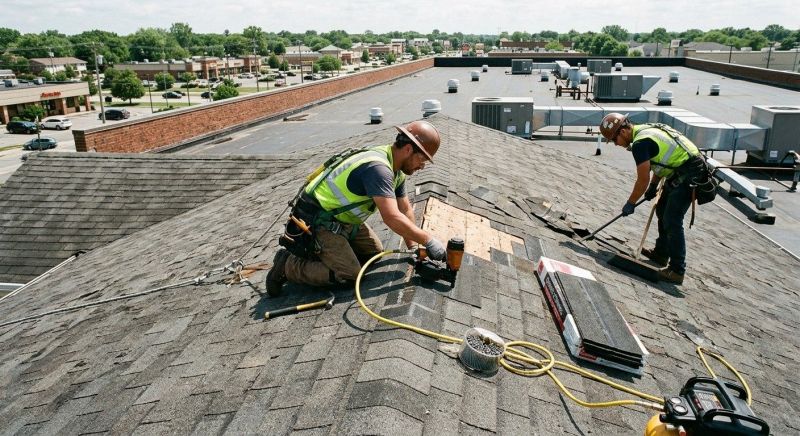 Our team working on Roofing Service projects in Chardon, OH