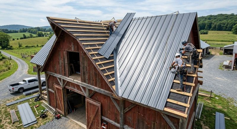 Barn Roof Installation in Chardon, OH