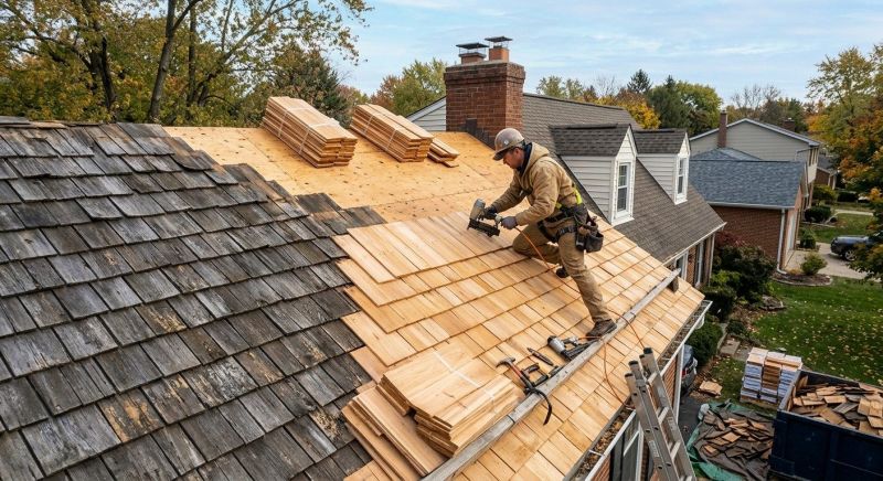 Cedar Roof Replacement in Rome, OH