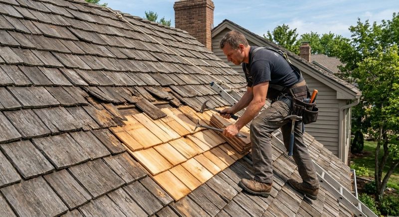 Cedar Shake Roof Repair in Chesterland, OH