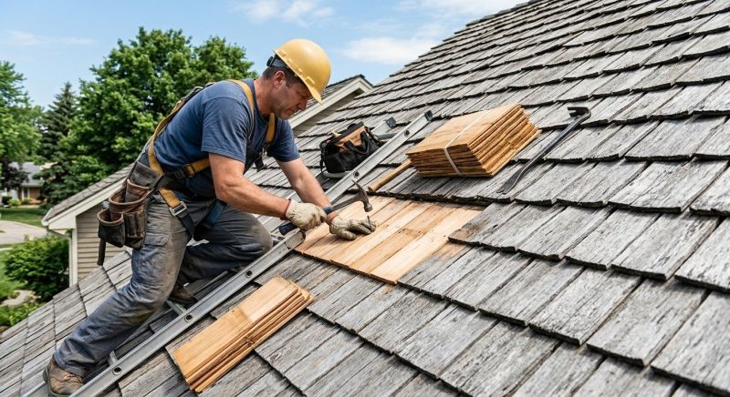 Cedar Shake Roof Repair in Northfield, OH