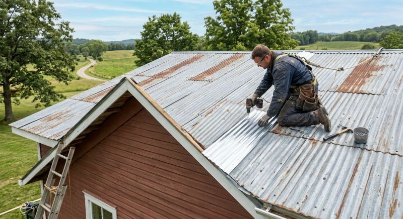 Corrugated Roof Repair in Newbury, OH