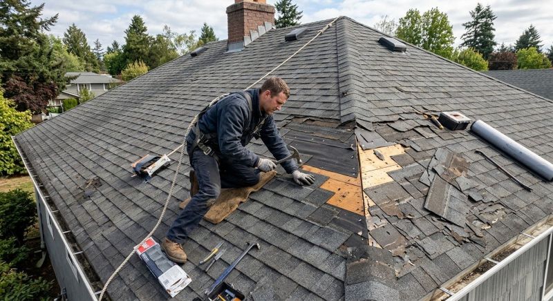 Damaged Roof Repair in Jefferson, OH