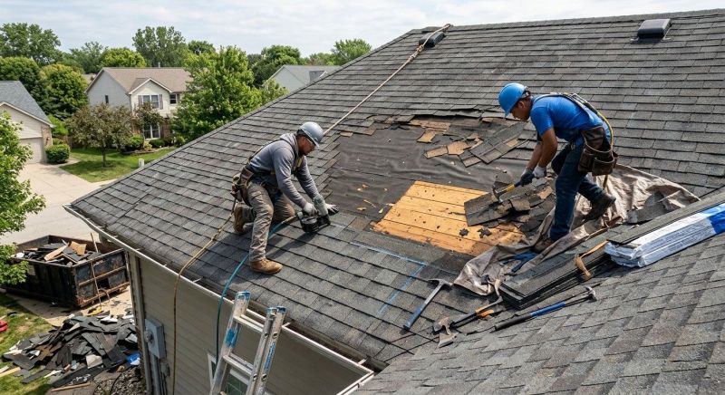 Damaged Roof Repair in Chardon, OH