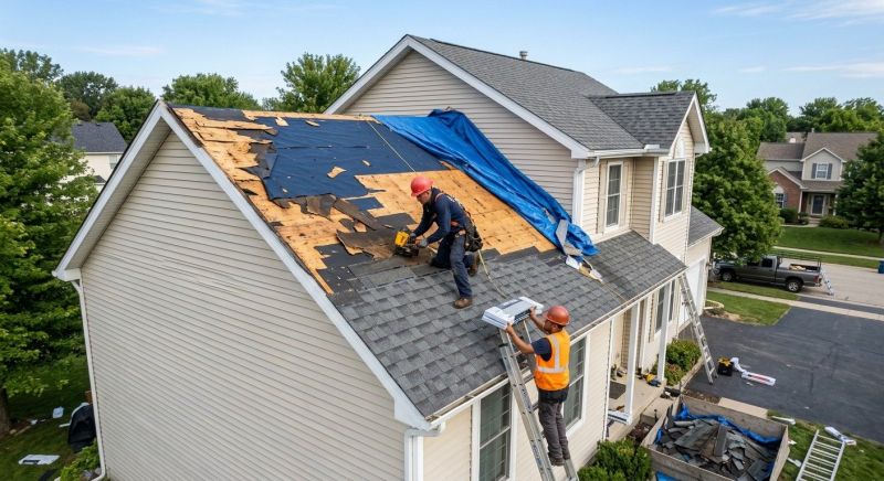 Roof Damage Restoration in Rome, OH