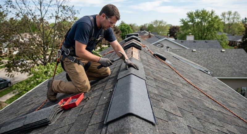 Roof Ridge Repair in Chardon, OH