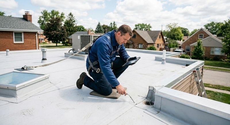 Rubber Roof Inspection in Chardon, OH