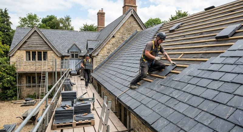 Slate Roof Installation in Hiram, OH