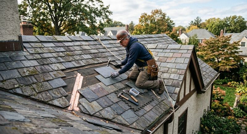 Slate Roof Repair in Middlefield, OH