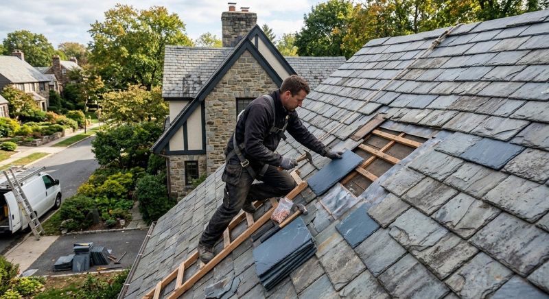 Slate Roof Repair in Middlefield, OH