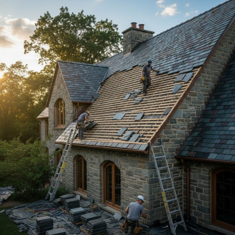 Slate Roof Replacement in Streetsboro, OH