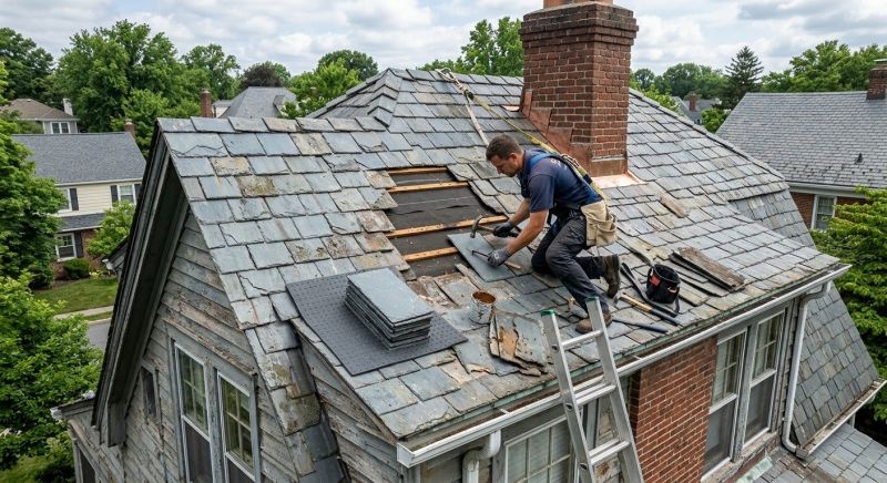 Slate Shingles Repair in Lake County, OH