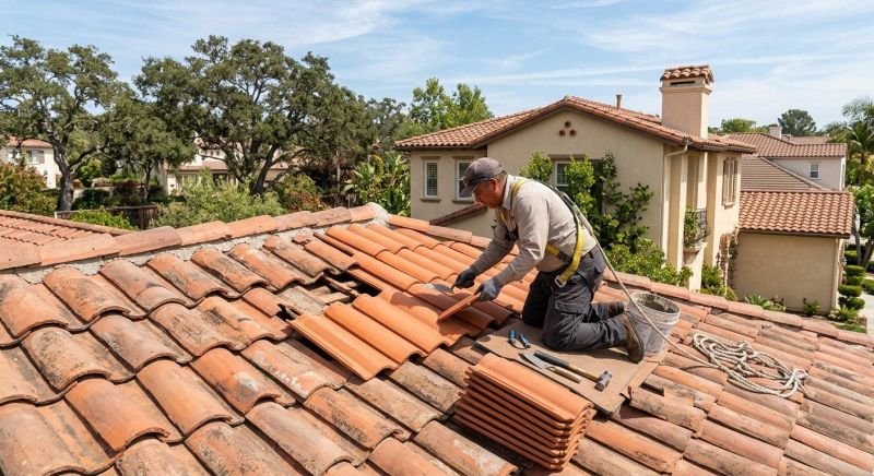 Spanish Tile Roof Repair in Chardon, OH