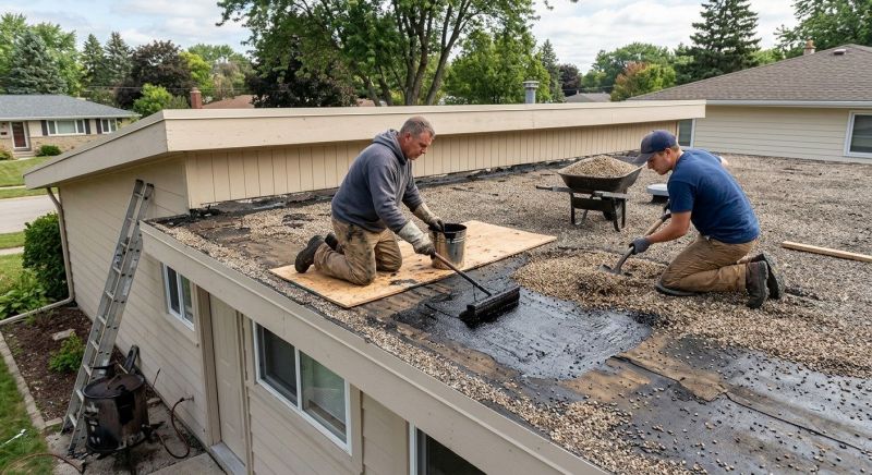 Tar And Gravel Roof Repair in Geauga County, OH