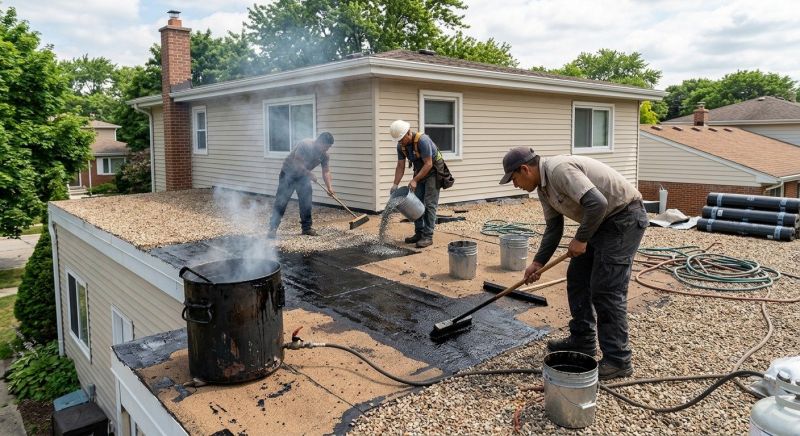 Tar And Gravel Roof Repair in Middlefield, OH