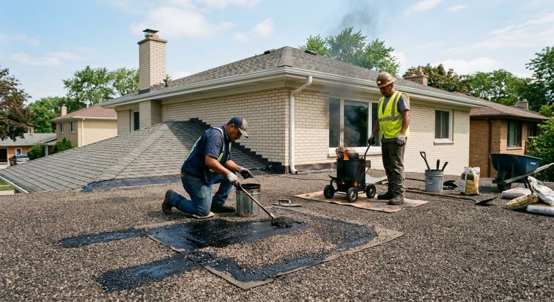Tar And Gravel Roof Repair in Perry, OH