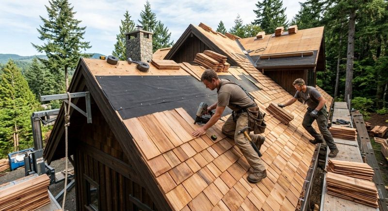 Wood Roofing Installation in Madison, OH