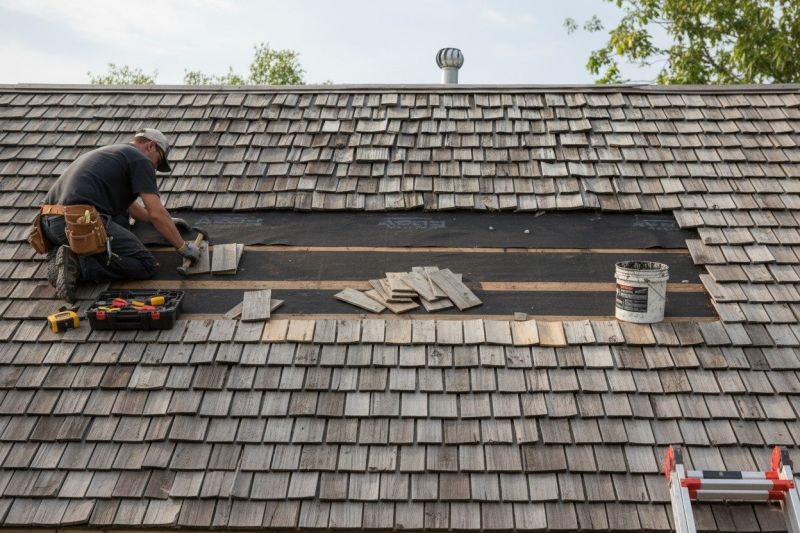 Wood Shake Roof Repair in Montville, OH
