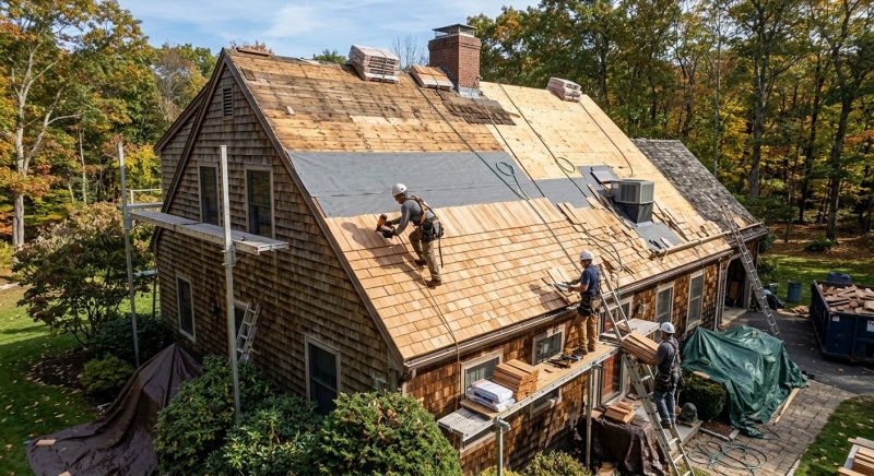 Wood Shingle Roof Replacement in Chardon, OH