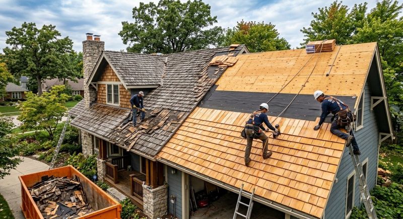 Wood Shingle Roof Replacement in Chardon, OH